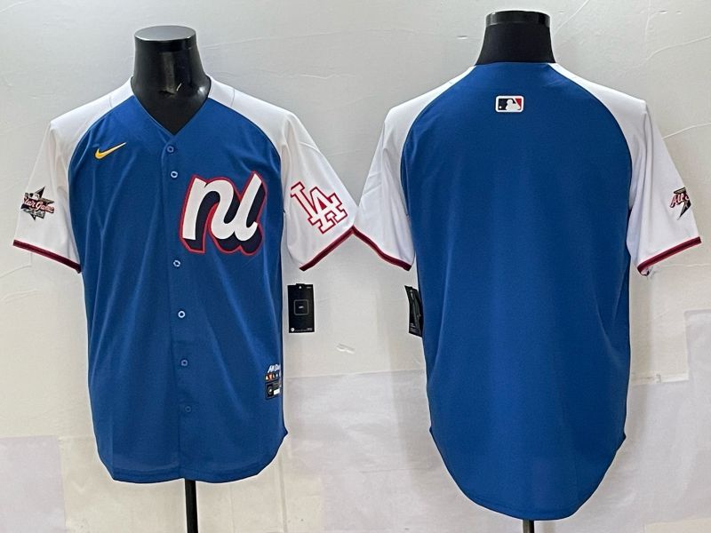 Men Los Angeles Dodgers Blank Blue All star 2025 Nike MLB Jersey style 05->los angeles dodgers->MLB Jersey